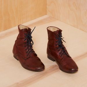 Dieppa Restrepo Rusty Leather Lace Up Boots Sz 7
